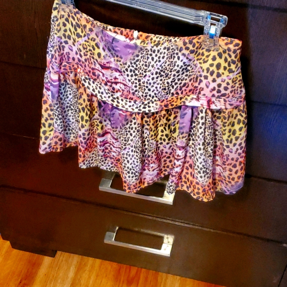 Leopard print skirt multicolor
